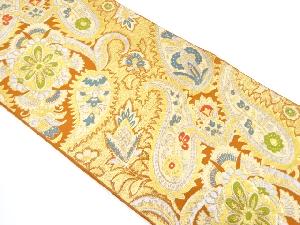 アンティーク　ペイズリー模様織り出し袋帯（着用可）